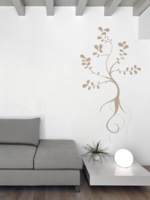 Vinilo decorativo raíz con hojas