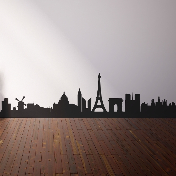 Vinilo decorativo skyline París