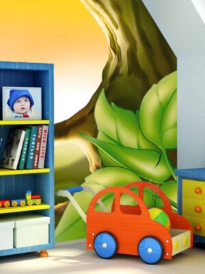 4343.jpg Fotomural infantil bosque de dibujos