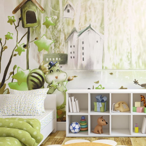 4353.jpg Fotomural infantil bosque animado