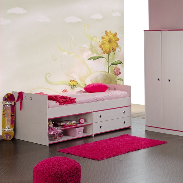 Fotomural infantil flores y setas