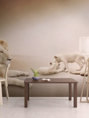 Fotomural leones albinos
