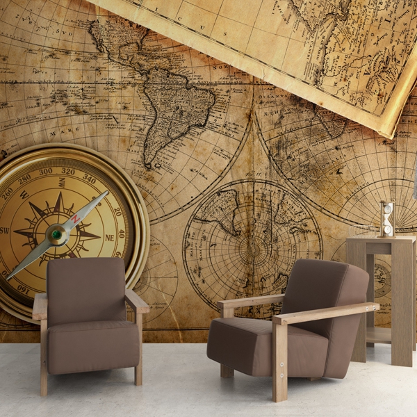 Fotomural mapa antiguo