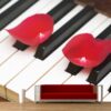 Fotomural piano y petalos