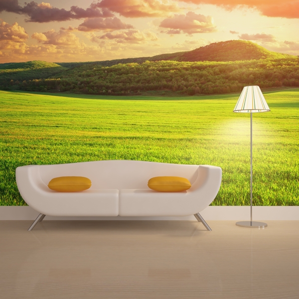 Fotomural prado verde