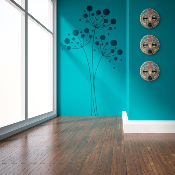 Vinilo decorativo diente de león estilizado