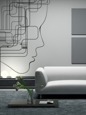 Vinilo decorativo techno face