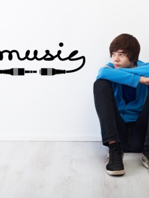 Vinilo decorativo texto musica