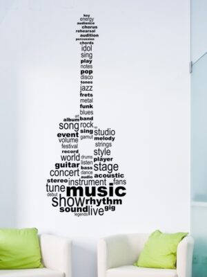 4451.jpg Vinilo decorativo guitarra textos