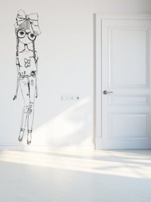 Vinilo decorativo niña fashion