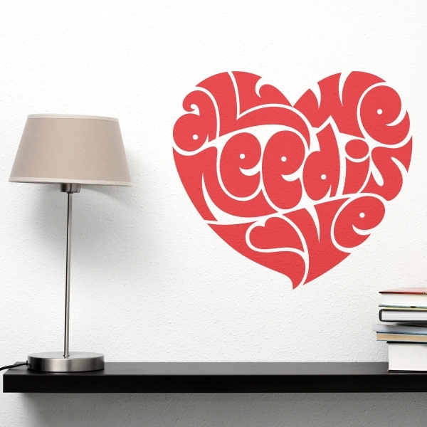 Vinilo decorativo corazón frase