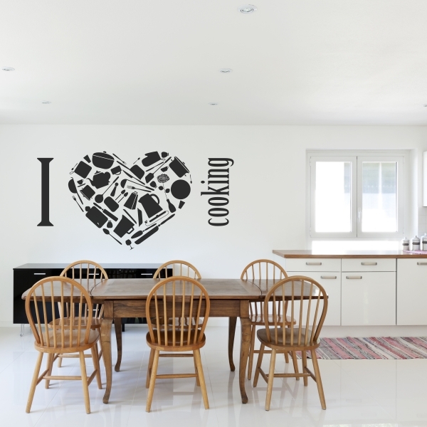 Vinilo decorativo i love cooking