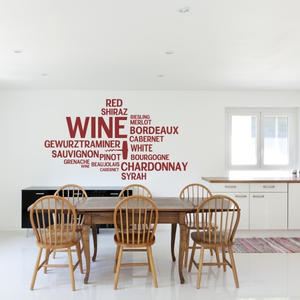 Vinilo decorativo collage vinos