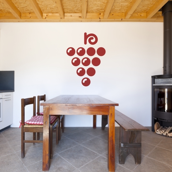 Vinilo decorativo racimo de uvas