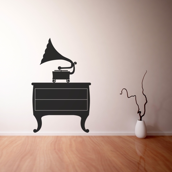 Vinilo decorativo gramofono vintage