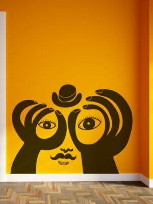 4547.jpg Vinilo decorativo manos gafas