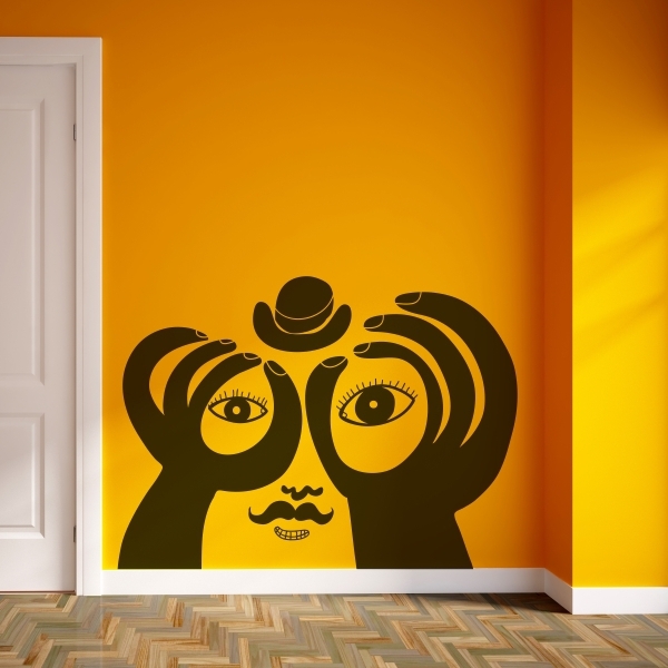 4547.jpg Vinilo decorativo manos gafas