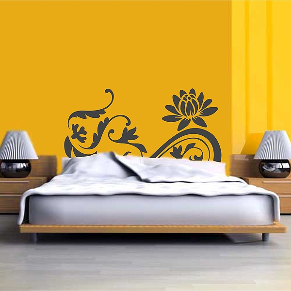Vinilo decorativo cabecero Flowering