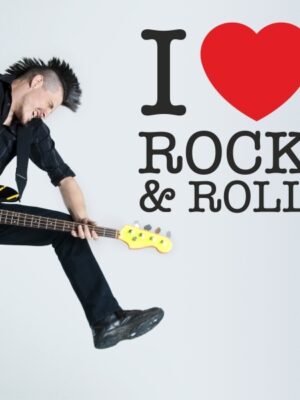 Vinilo decorativo I love Rock & Roll