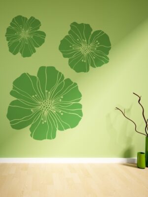 Vinilo decorativo conjunto de flores