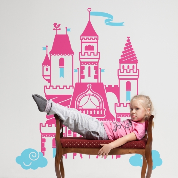 Vinilo infantil castillo princesa