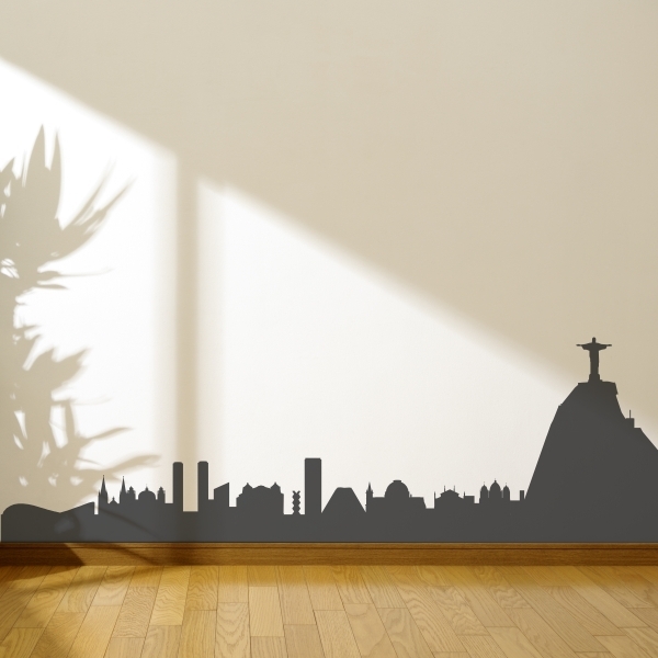 Vinilo decorativo skyline Rio de Janeiro