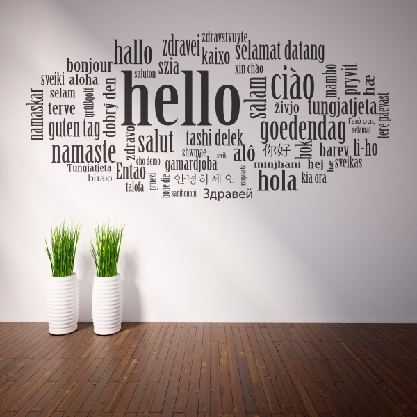 Vinilo decorativo Hello