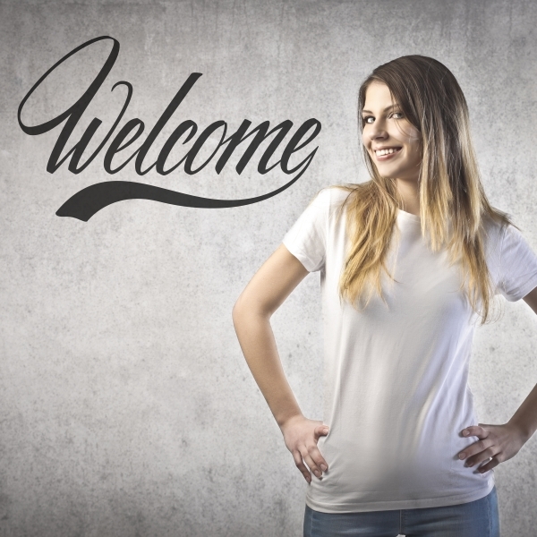 Vinilo decorativo Welcome