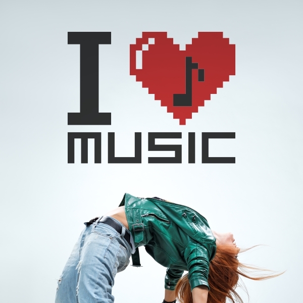 Vinilo decorativo I love music II