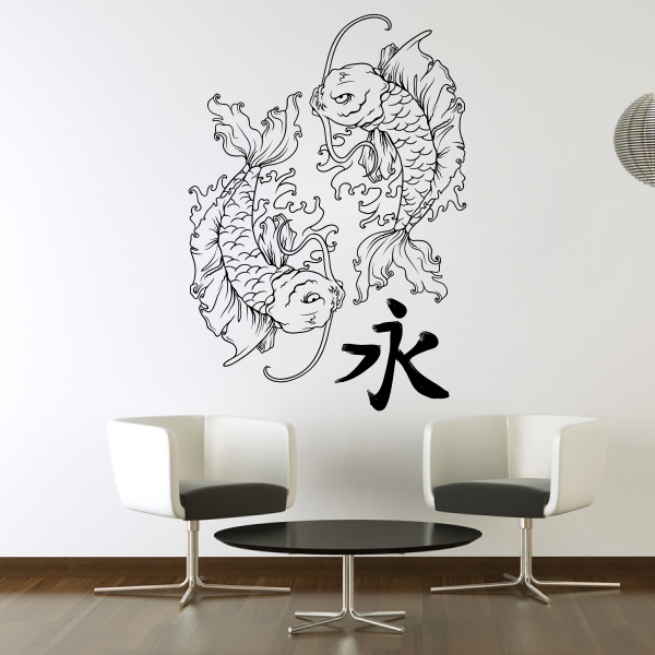 Vinilo decorativo peces japoneses