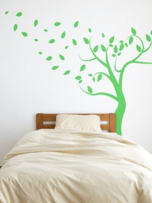 Vinilo decorativo arbol al viento