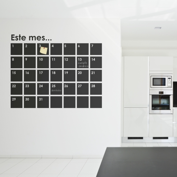 Vinilo pizarra calendario
