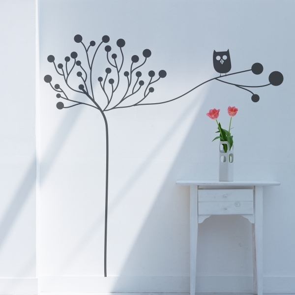 4799.jpg Vinilo decorativo buho en rama