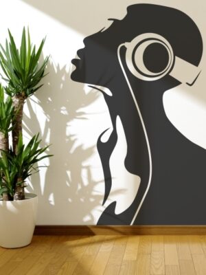 4805.jpg Vinilo decorativo auriculares fashion