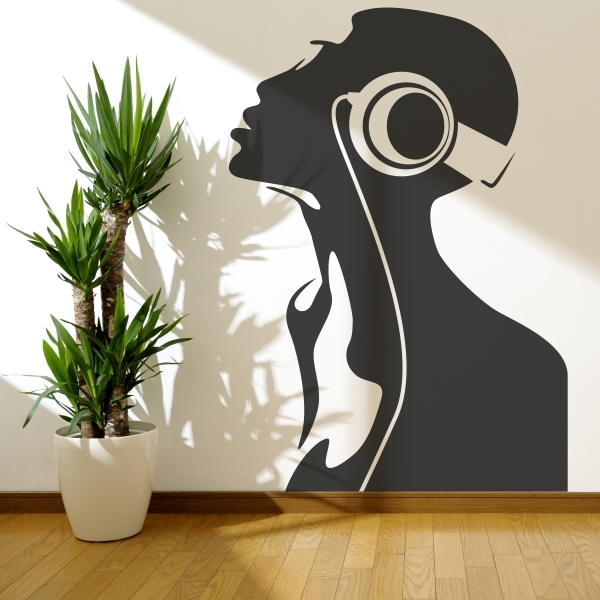 Vinilo decorativo auriculares fashion