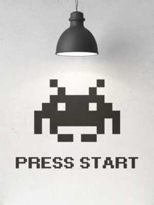 Vinilo decorativo Press Start