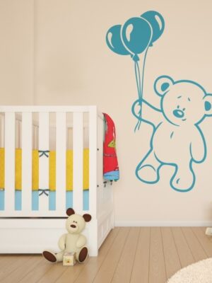 4915.jpg Vinilo infantil osito y globos