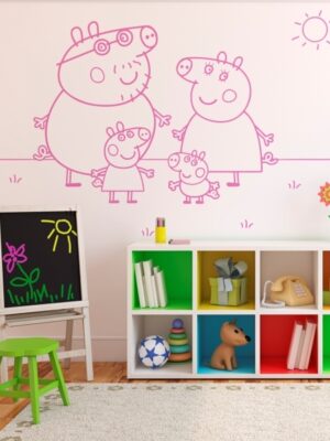 Vinilo infantil familia Peppa Pig