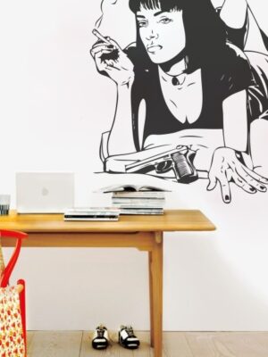 Vinilo decorativo Uma Thurman en Pulp Fiction