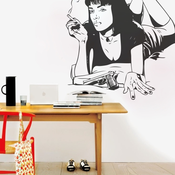 Vinilo decorativo Uma Thurman en Pulp Fiction