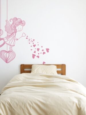 Vinilo infantil hada corazón