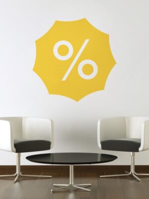 Vinilo decorativo tanto por ciento