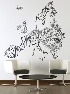 Vinilo decorativo mapa de europa países
