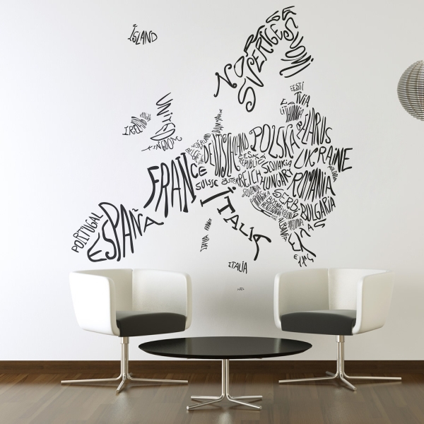 5041.jpg Vinilo decorativo mapa de europa países