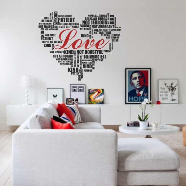 Vinilo decorativo love heart