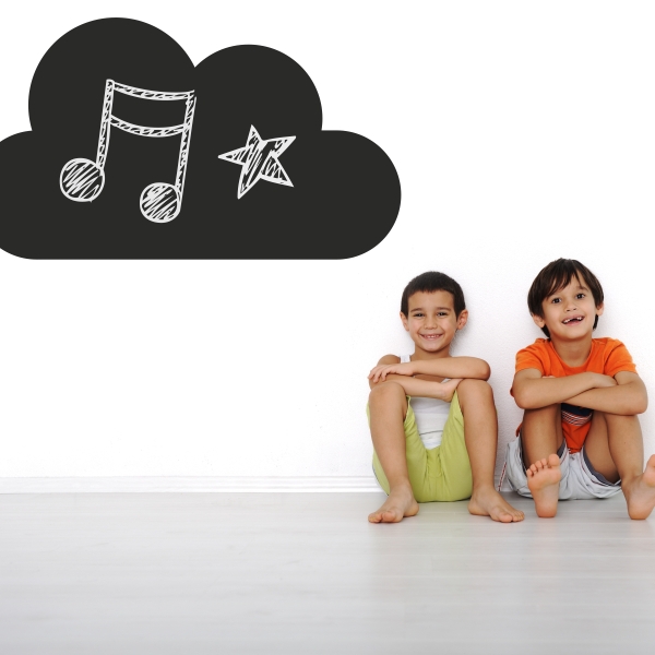 Vinilo pizarra nube