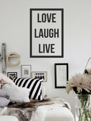 Vinilo decorativo love laugh