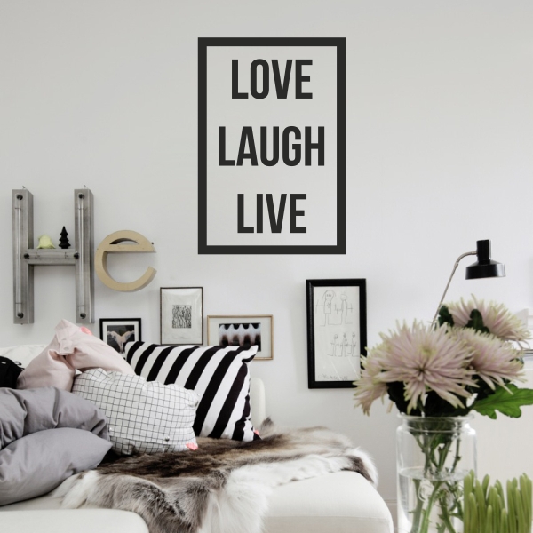 Vinilo decorativo love laugh