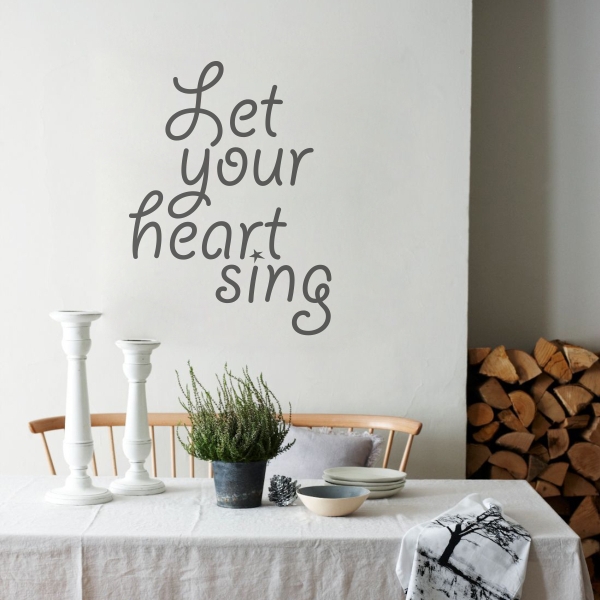 Vinilo decorativo heart sing