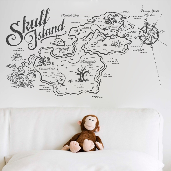 5129.jpg Vinilo infantil mapa del tesoro